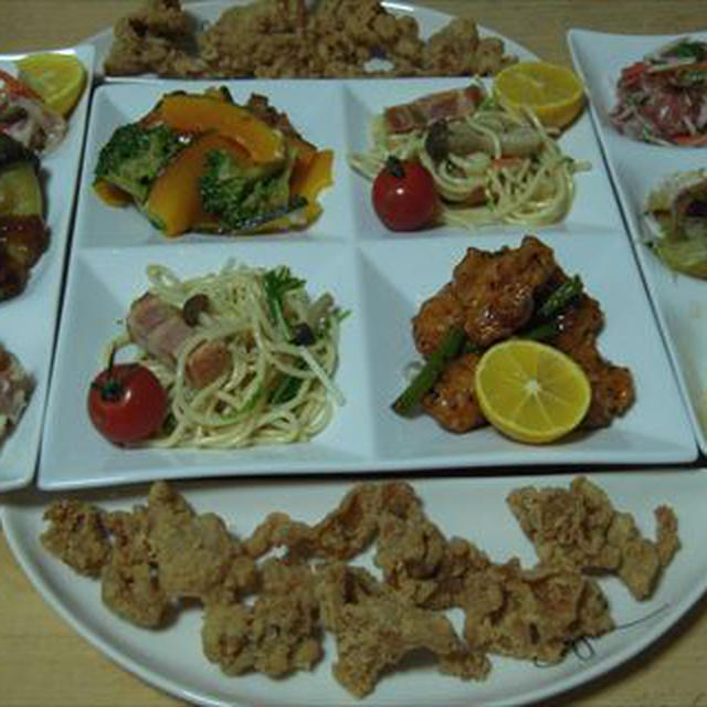 惣菜バイキングでお洒落な食卓