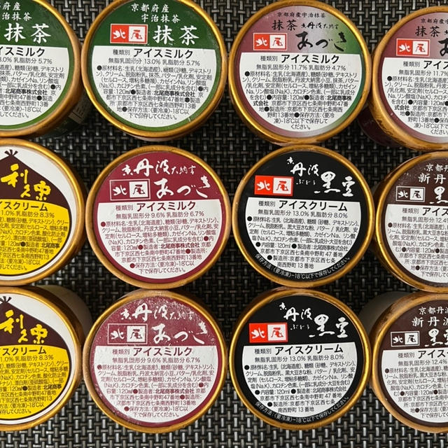 京の黒豆専門店 北尾　北尾のアイスクリーム　６種類12個入り　夏のギフトにおすすめ　