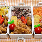 5月7日＊休みも終わった〜。豚ロースの唐揚げで簡単べんとー！！