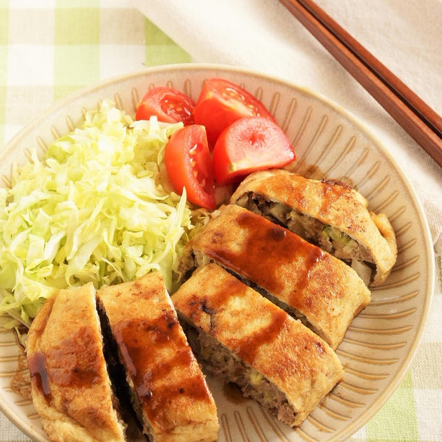 【ここち酔い】春キャベツの油揚げメンチ