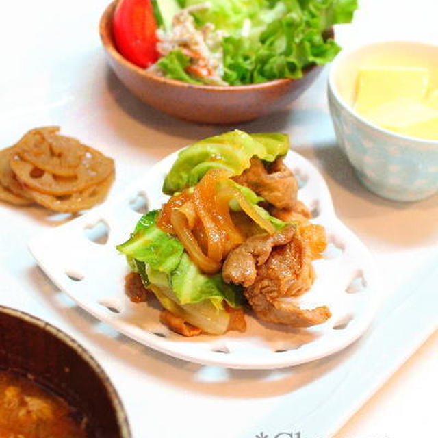 焼肉定食で晩御飯