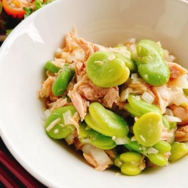 空豆とツナのサラダ(動画レシピ)/Broad beans and tuna salad.