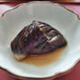 焼き茄子のしょうがぽん酢びたし　焼いてぽん酢に入れて放置！