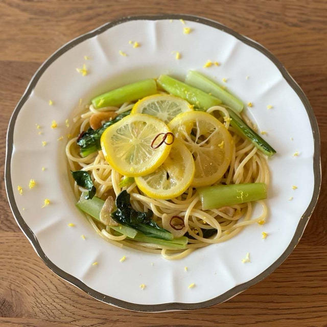 鉄分不足にも⭐︎レモン風味のペペロンチーノ《レモン》