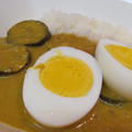 ナスとゆで卵のクミン風味カレー by おさむさん