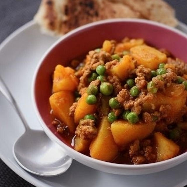 スピード一品☆ポテトとひき肉のカレー味