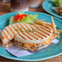 イングリッシュマフィンバーガーのホットサンド