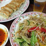 王将で野菜炒め＆餃子