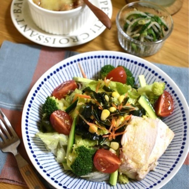 練習後のちょっと遅めの晩ごはん。