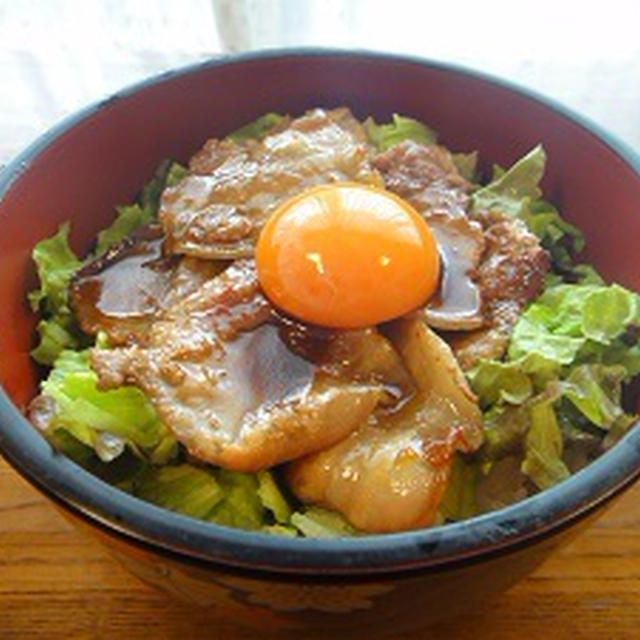 4月１２日の夕飯　***　上富良野産の豚肉 de 豚丼　***