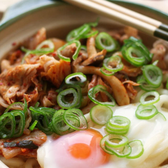 豚キムチ鍋焼きうどん