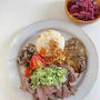 感謝とお礼と昨日のオット用晩ごはんはステーキでワンプレート