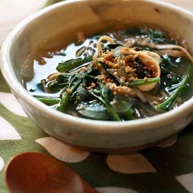 具だくさん！ほうれん草と春雨の中華風食べるスープ★