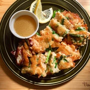 【簡単】【美味】タコキムチーズチヂミ瀬戸内レモンダレ