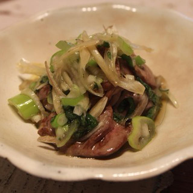 お弁当男子ってやつに。／【recipe】 薬味鶏ハツ