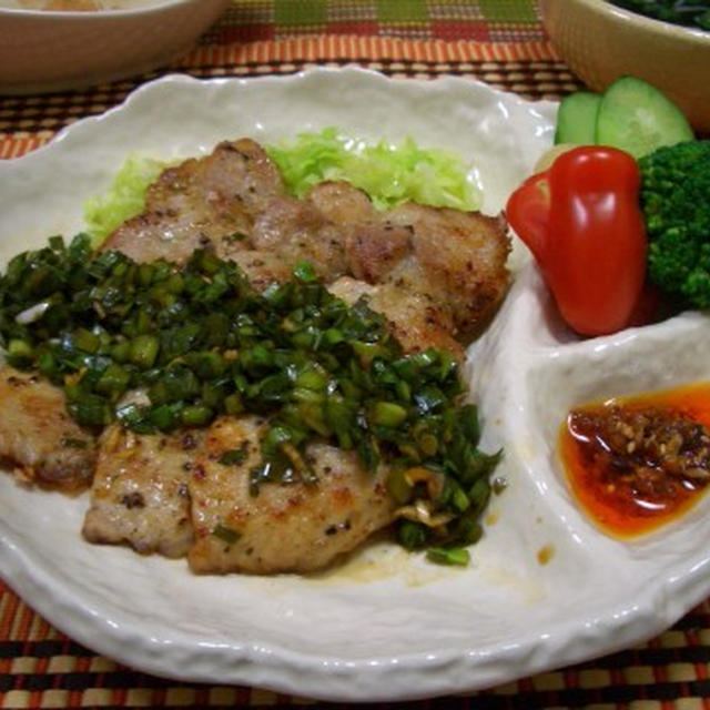 餃子風ソースの豚ソテー♪
