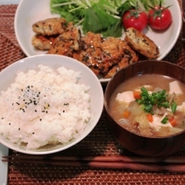 30minutes Dinner＊鶏のつくね定食