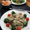 「韓の食菜」でつくる牡蠣とエノキのチャプチェ
