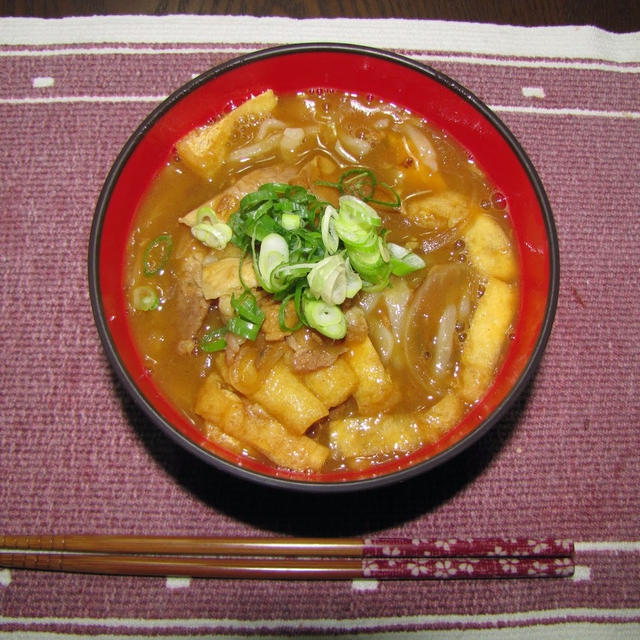 残りのカレーで　カレーうどん