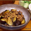レンジで簡単！油通し要らずのナスと牛肉の炒め