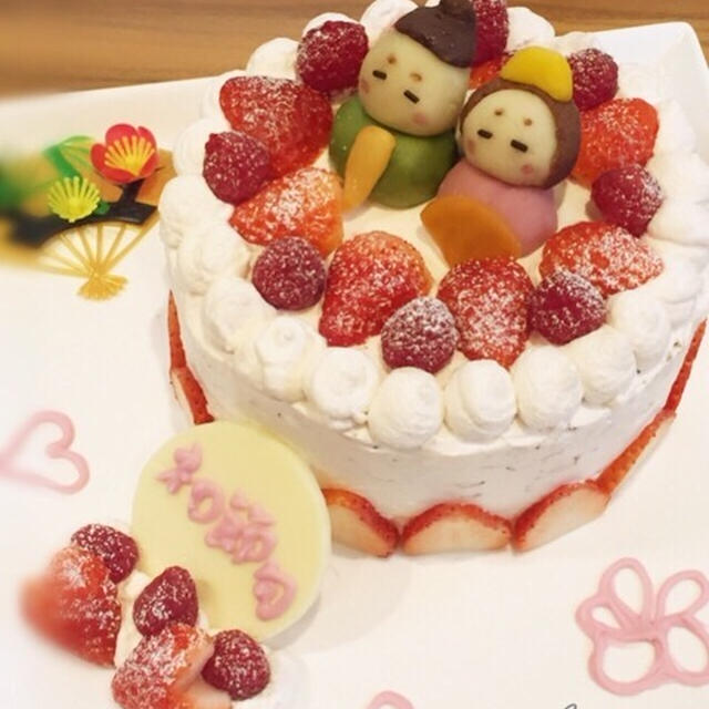☆ひな祭り☆我が家のお雛ケーキ(ﾉ∀＼*)♡