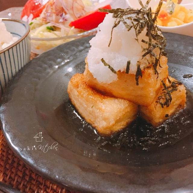 お家居酒屋♡ズボラな揚げ出し豆腐＊カルディ即買い品