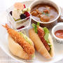 ロールパンサンド de ランチプレート　~エビフライサンド＆ホットドック