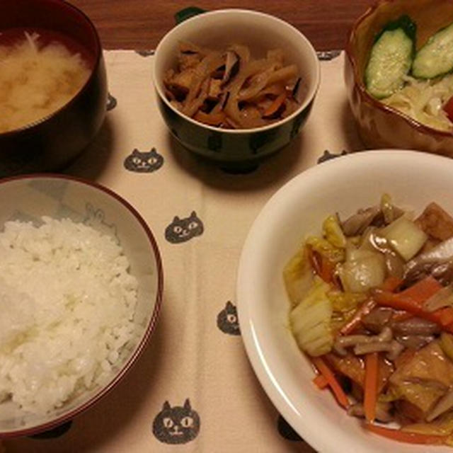 白菜と厚揚げの中華餡