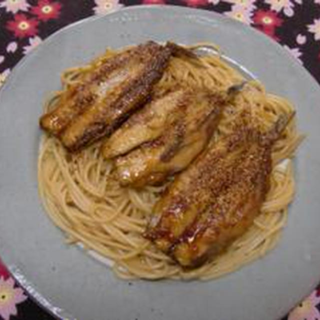 くもりときどき雨　　鰯のかば焼きスパゲッティ