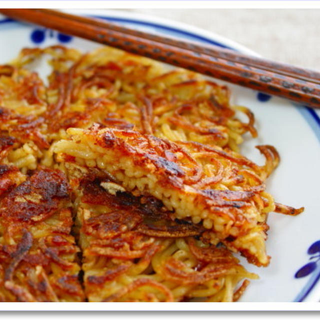 香ばしエビ醤油の焼きそばガレット