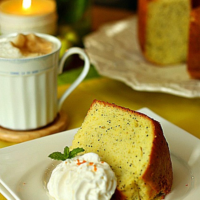 Lemon Poppy Seed Chiffon Cake
