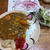 カレーライスと鯛の昆布締め