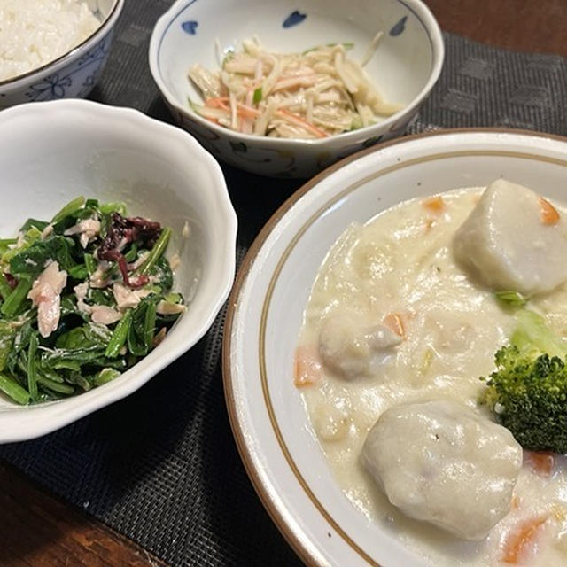 頑張ってますが＆里芋のクリーム煮
