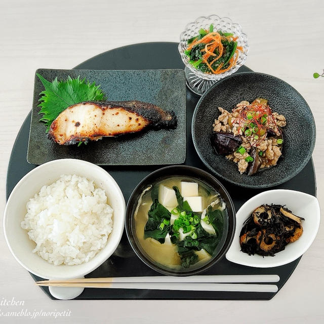 【晩ごはんプレート】夫絶賛‼︎の焼き魚 献立