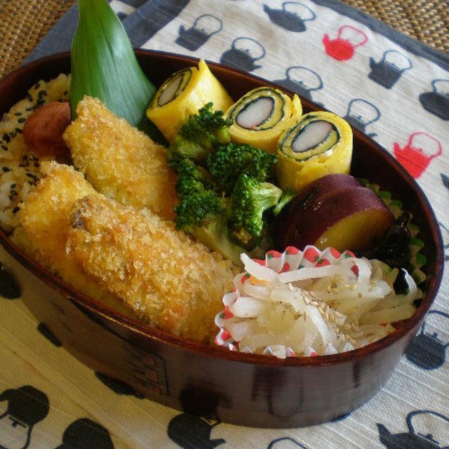 鯵のチーズフライ弁当
