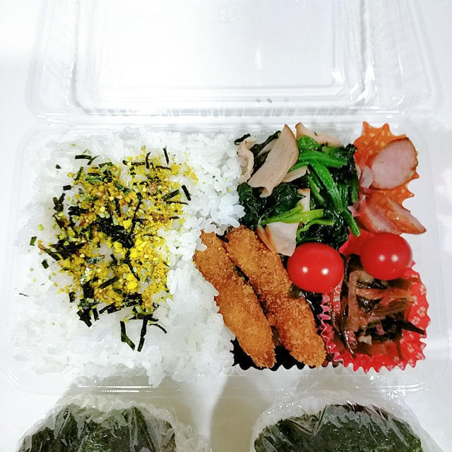 ３月２８日(月)のお弁当　自家製【白身魚フライ】