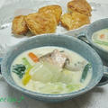 秋鮭と白菜のホワイトスープ♪＆野菜の色