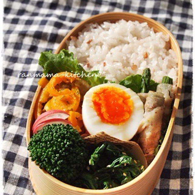 アスパラの豚肉巻き弁当