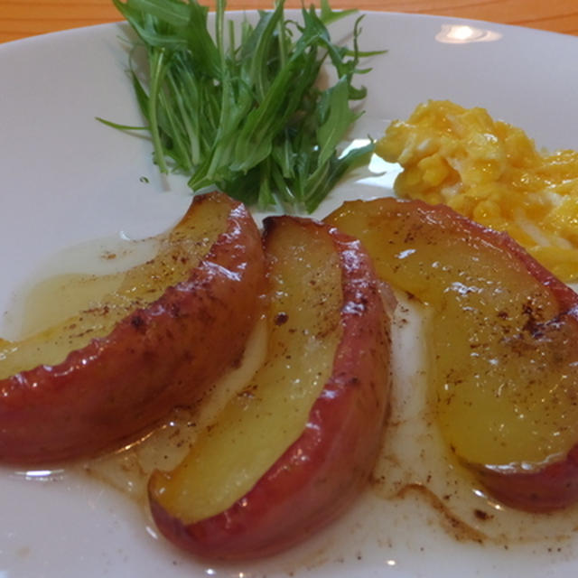 話題のココナックオイルで焼きりんご(*^^*)