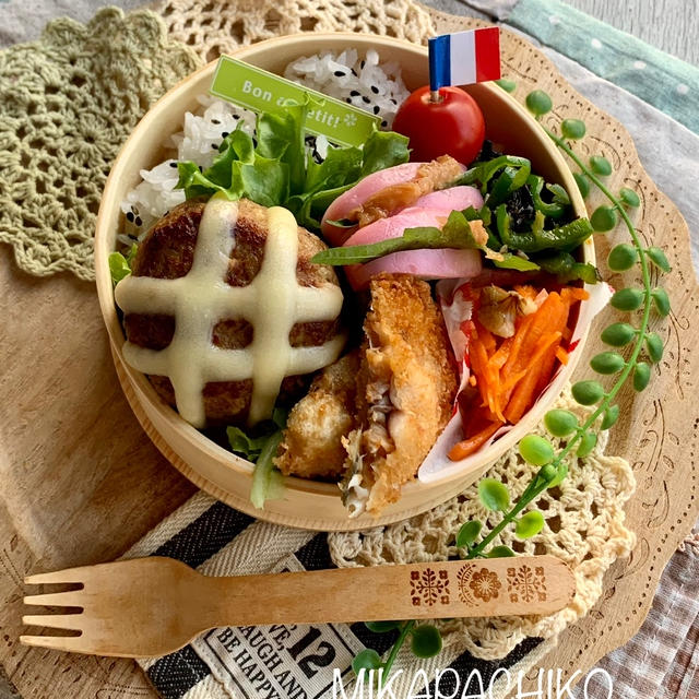 ＊ふわふわに出来た手作りハンバーグ弁当＊