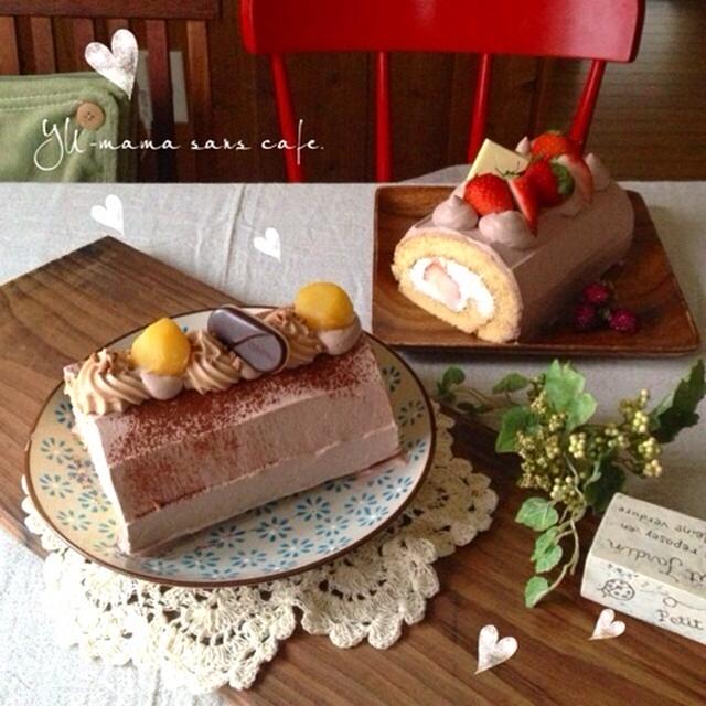 同時に２種完成！マロンスフレロール＆苺スフレロール♡ふわふわしっとりスポンジケーキ♡