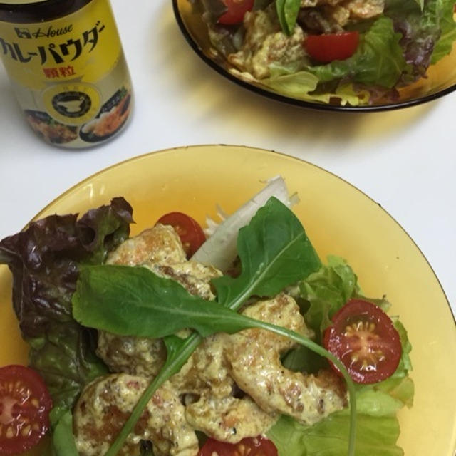 たまにおかず。海老マヨカレー風味。など。