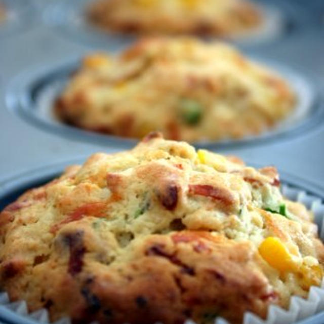 Savory Honey Oat Muffins具沢山ハニーオーツマフィン
