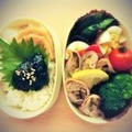 茄子の甘酢肉巻き弁当♪