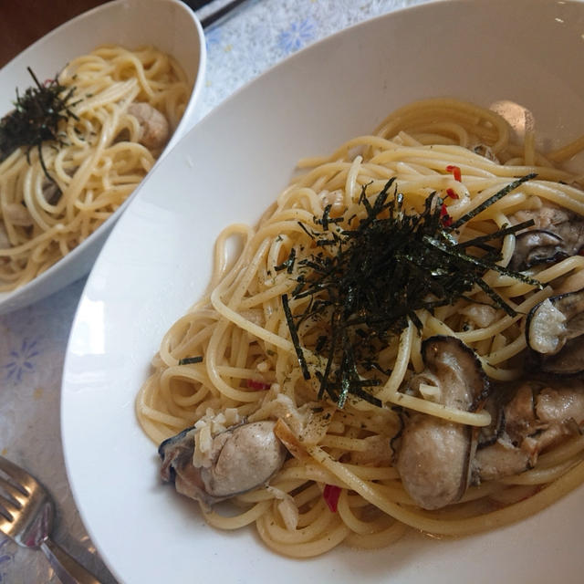 牡蠣のペペロンチーノ