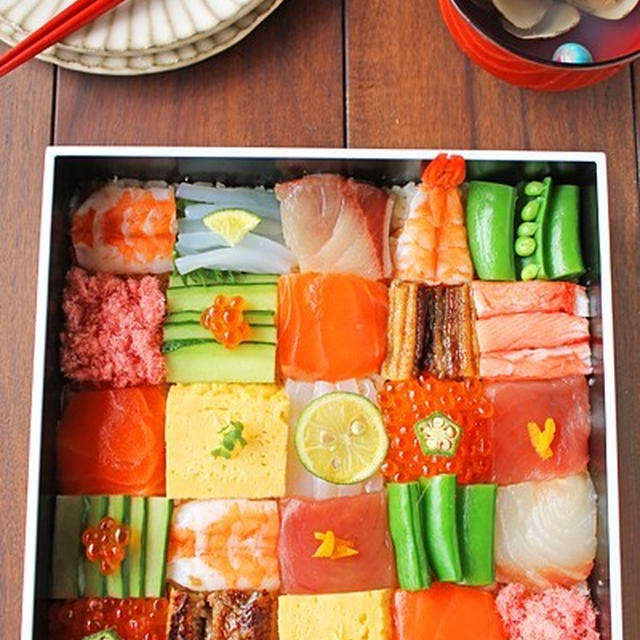 話題のカラフルモザイク寿司♪簡単ひなまつり料理