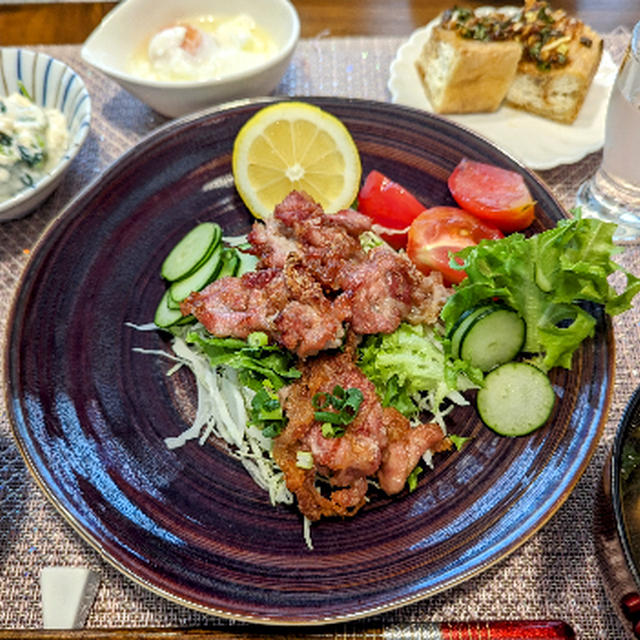 豚肉の竜田焼きといろいろ