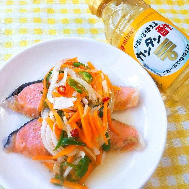 【レシピ】切り身魚のカンタン酢レンジ蒸し