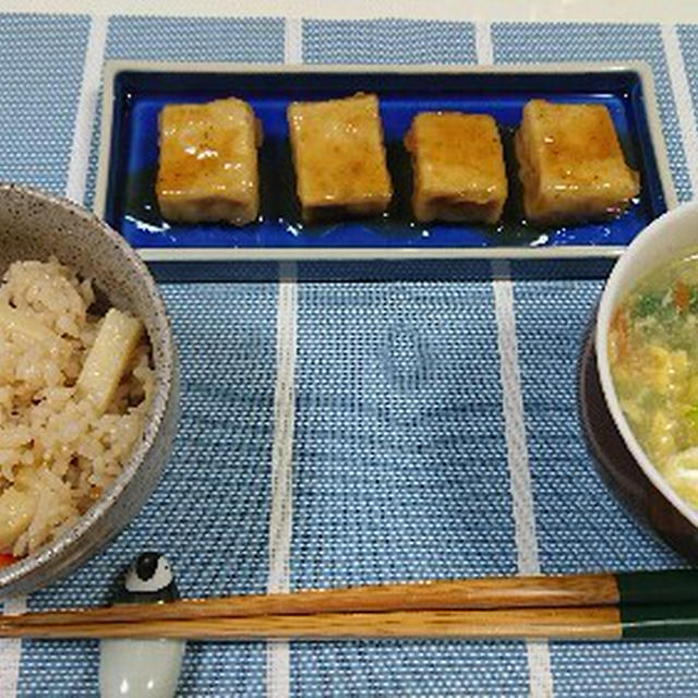 ぷるぷる高野豆腐☆2016/04/21の晩ごはん。