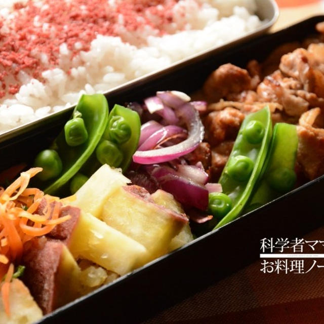豚醤油焼きがメインのお弁当
